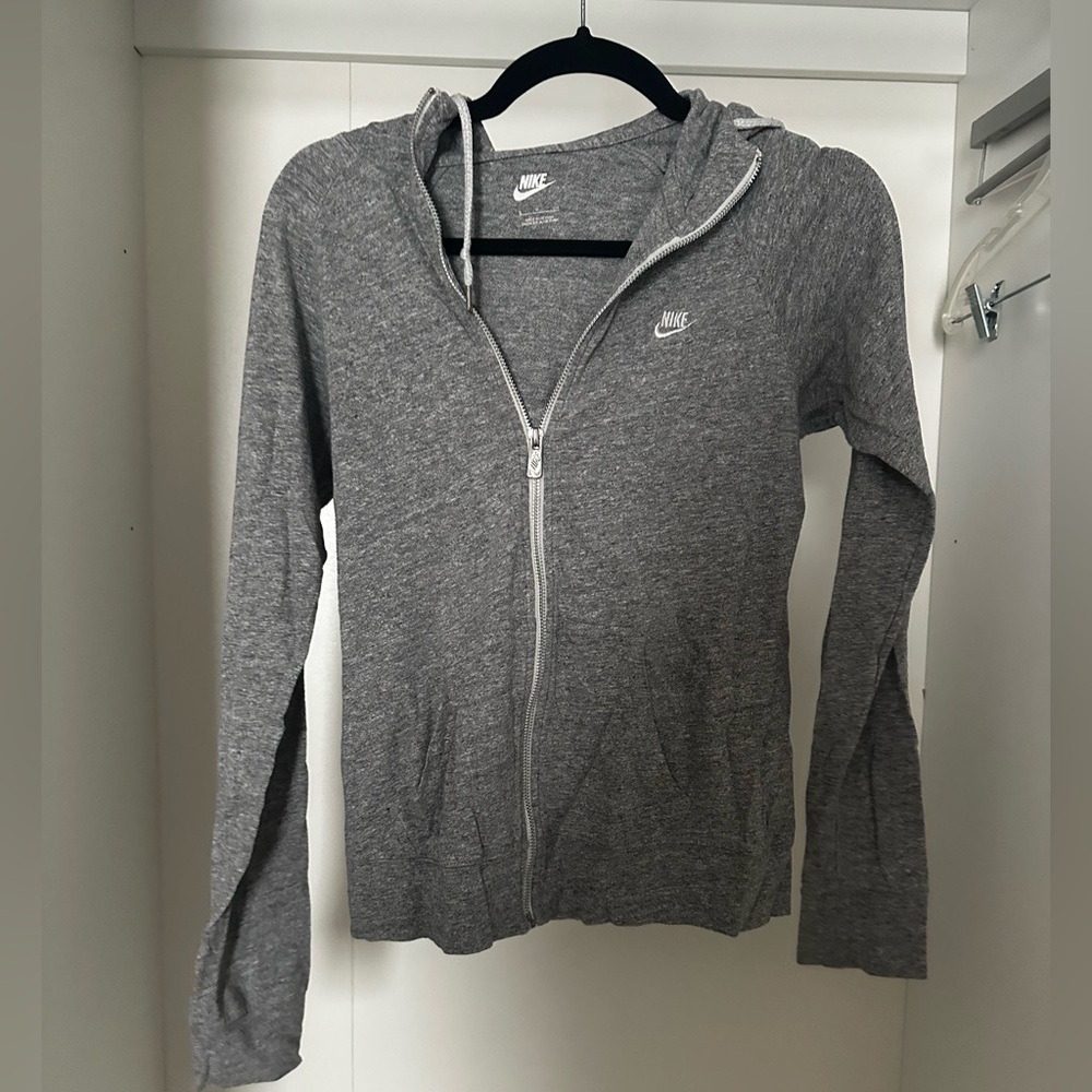 Nike Women's Heather Gray Full-Zip Hoodie